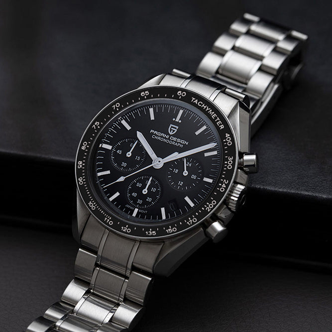 PAGANI DESIGN PD1701 Men's Quartz Watches 40mm New full Stainless Steel Waterproof Sports Chronometer Wrist Watch Sapphire Dial Glass
