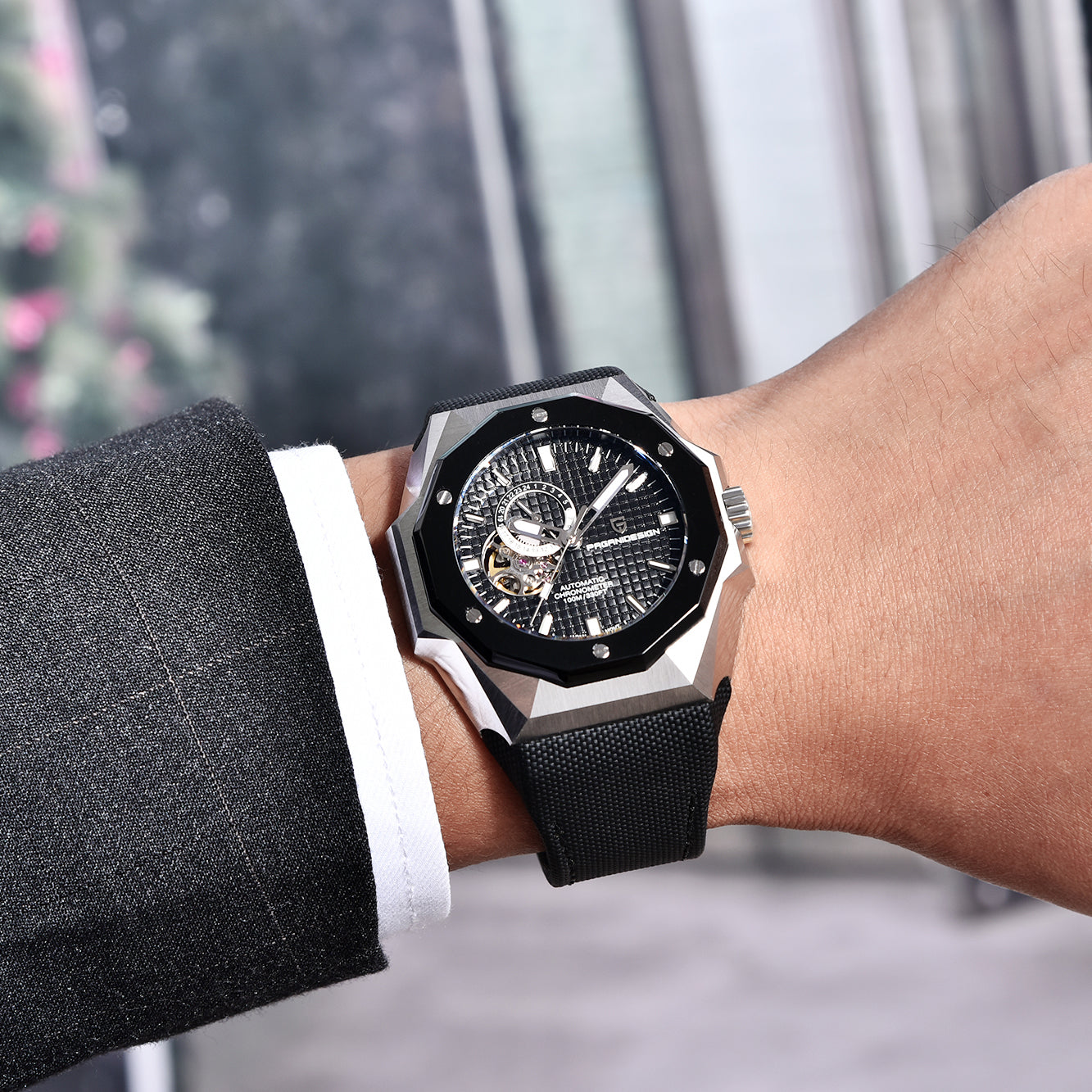 PAGANI DESIGN PD YS010 Men Automatic Watch  Men Mechanical Wristwatch NH39A Movt Stainless steel sapphire glass Clock