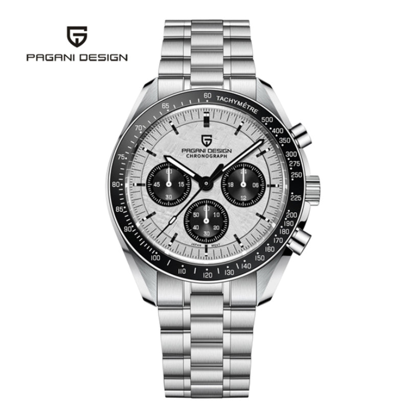 PAGANI DESIGN PD1701 Men's Quartz Watches 40mm Stainless Steel Waterproof Sports Chronometer Wrist Watch Sapphire Dial Glass