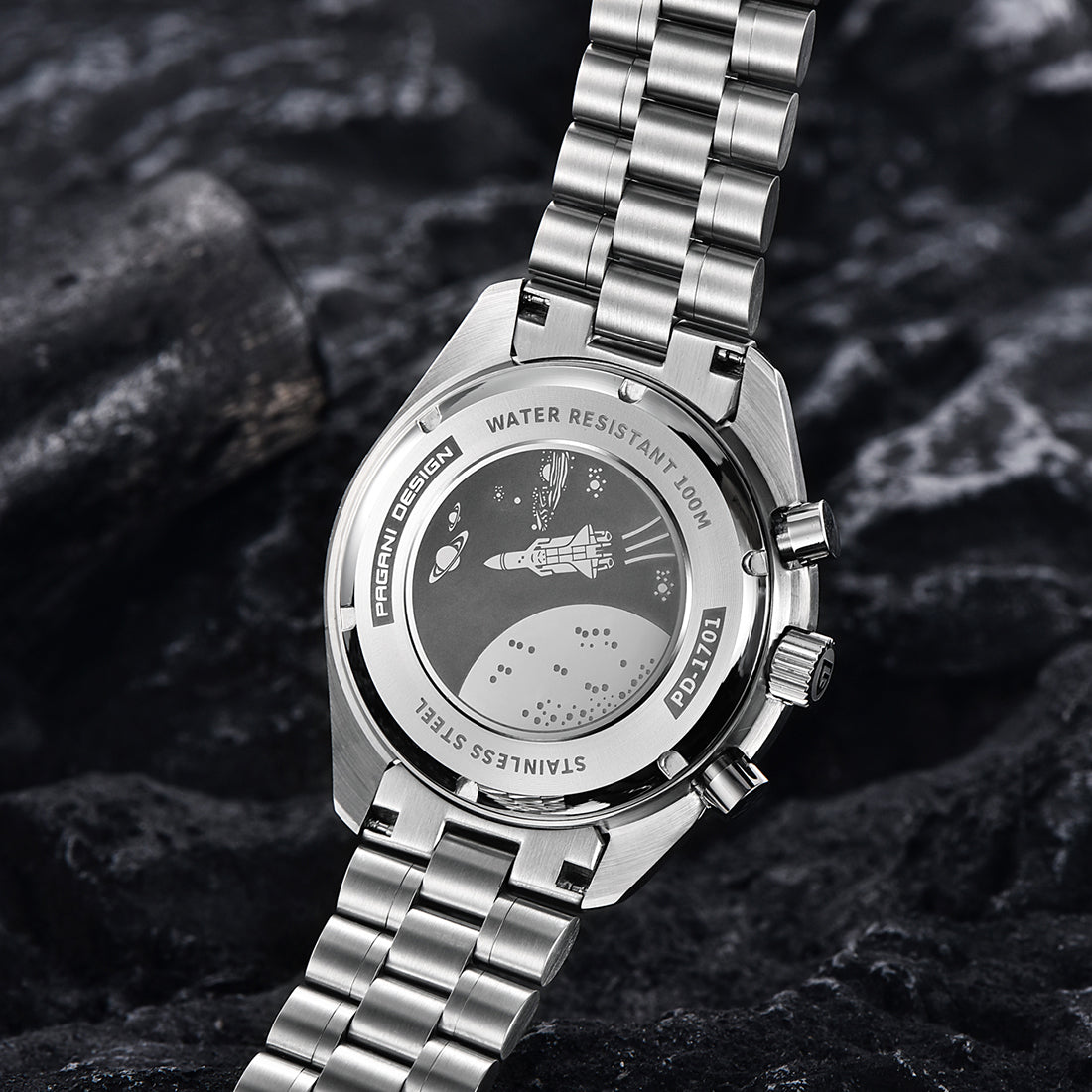 PAGANI DESIGN PD1701 Men's Quartz Watches 40mm Stainless Steel Waterproof Sports Chronometer Wrist Watch Sapphire Dial Glass