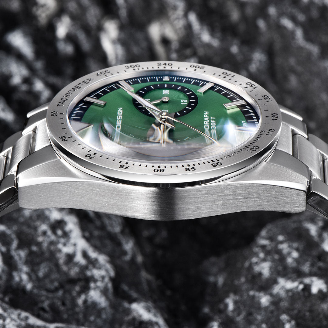 PAGANI DESIGN PD 1766 New Men's Chronograph Quartz Watches 40mm Stainless Steel Waterproof Wristwatch for Men VK64 AR Sapphire Glass