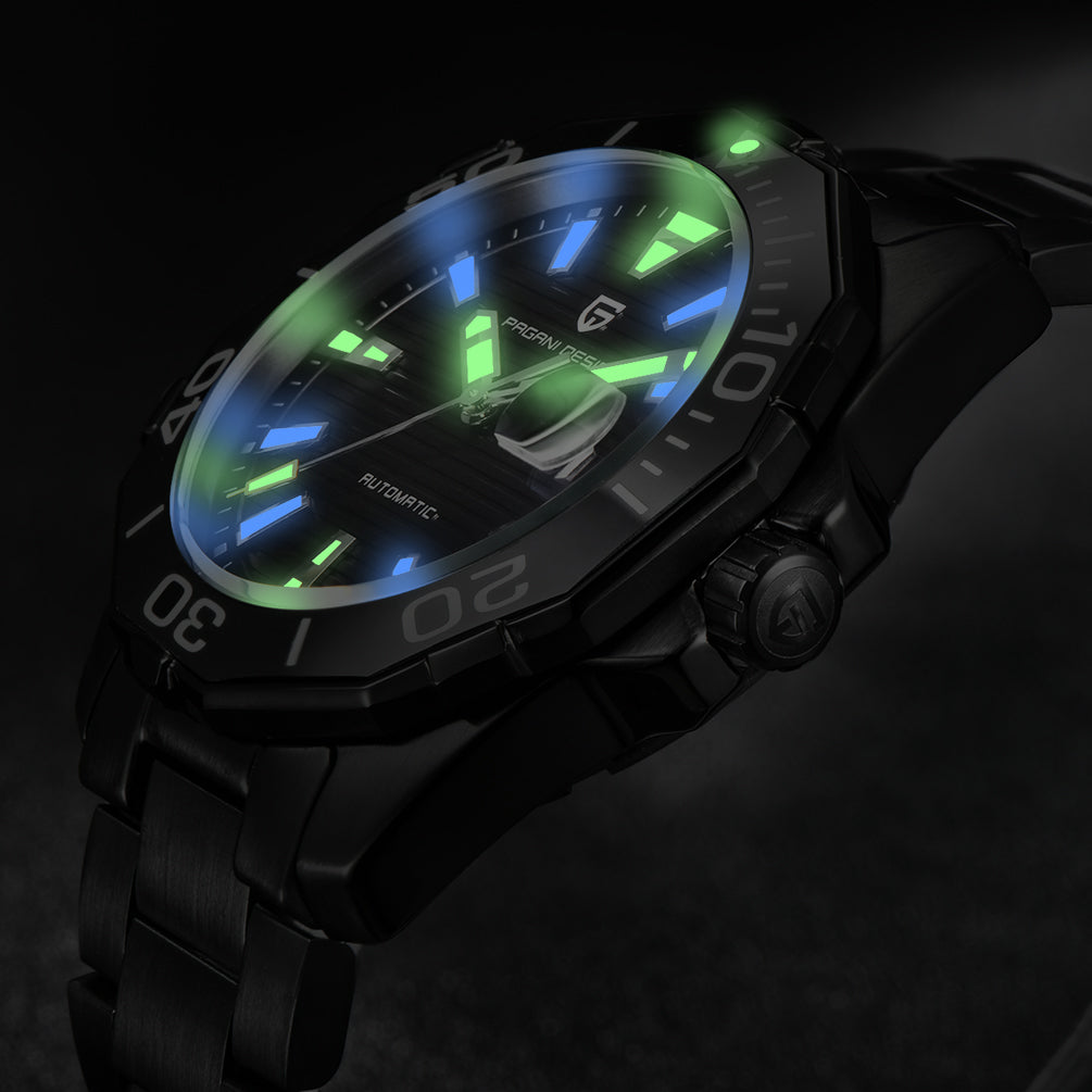 PAGANI DESIGN PD 1617 Men's Watches Stopwatch Waterproof Stainless Steel Wrist Watch for Men Ceramic Bezel Unique Design Watches