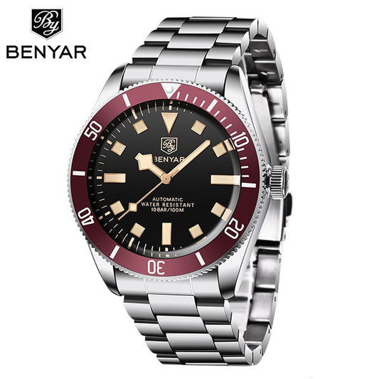 BENYAR BY 5179 Original Brand Men's Mechanical Watches 42MM  Men Wristwatch 100M Waterproof Casual Business Wristwatc