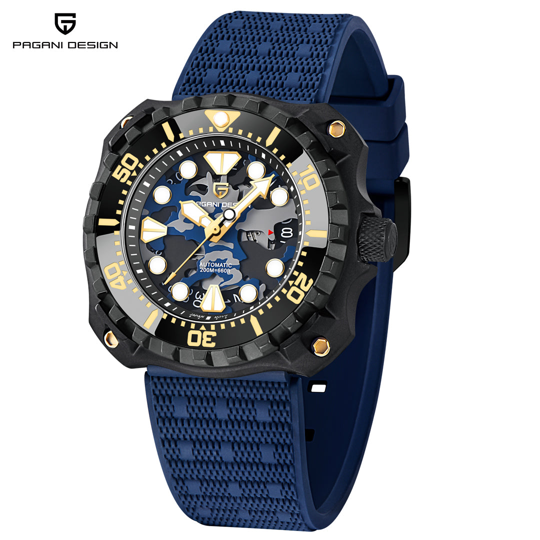 PAGANI DESIGN PD-YN009  Men's Automatic Watches 41MM Unique Stainless Steel Waterproof Mechanical Wrist Watches for Men NH35A