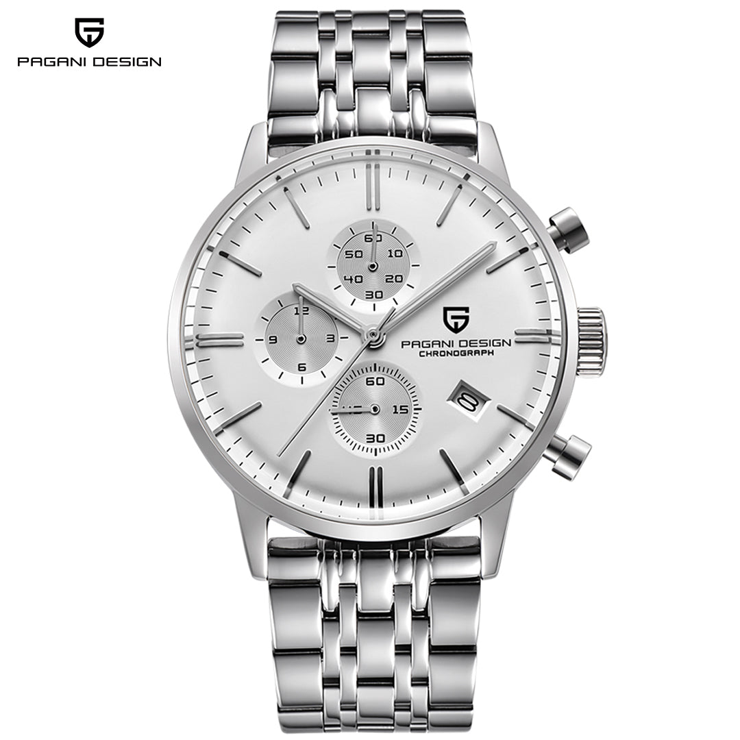 PAGANI DESIGN PD 2720k Luxury Men's Watches Stainless Steel Waterproof Quartz 46.5MM Wrist Watch for Men Chronograph Stop Watch Auto Date