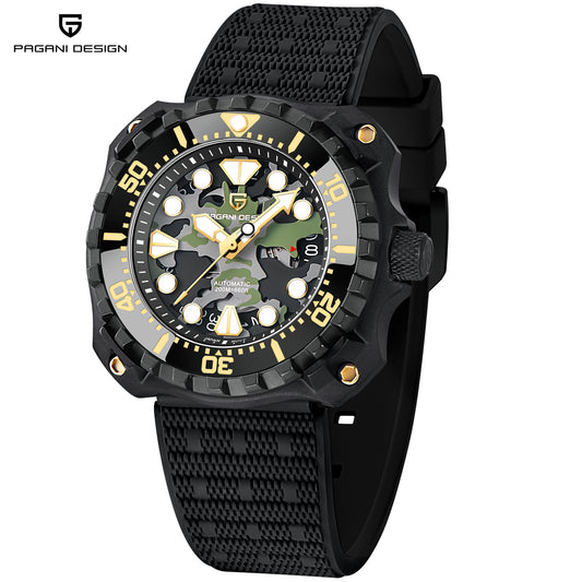 PAGANI DESIGN PD-YN009  Men's Automatic Watches 41MM Unique Stainless Steel Waterproof Mechanical Wrist Watches for Men NH35A