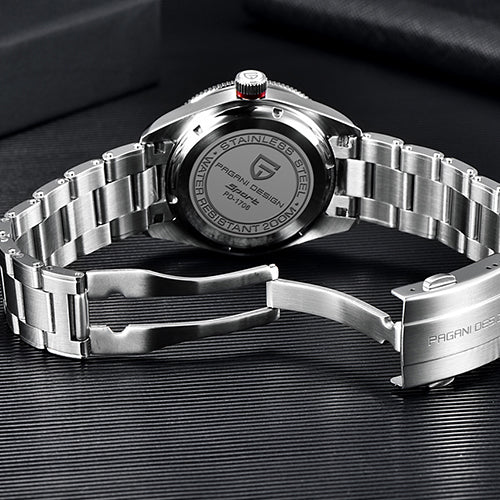 PAGANI DESIGN PD 1706 Men's Watch 40MM New GMT Fully Automatic Wristwatch Rust Steel 200M Waterproof Business Wristwatch