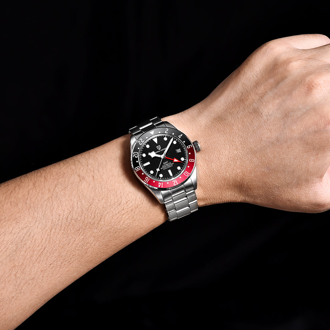 PAGANI DESIGN PD 1706 Men's Watch 40MM New GMT Fully Automatic Wristwatch Rust Steel 200M Waterproof Business Wristwatch