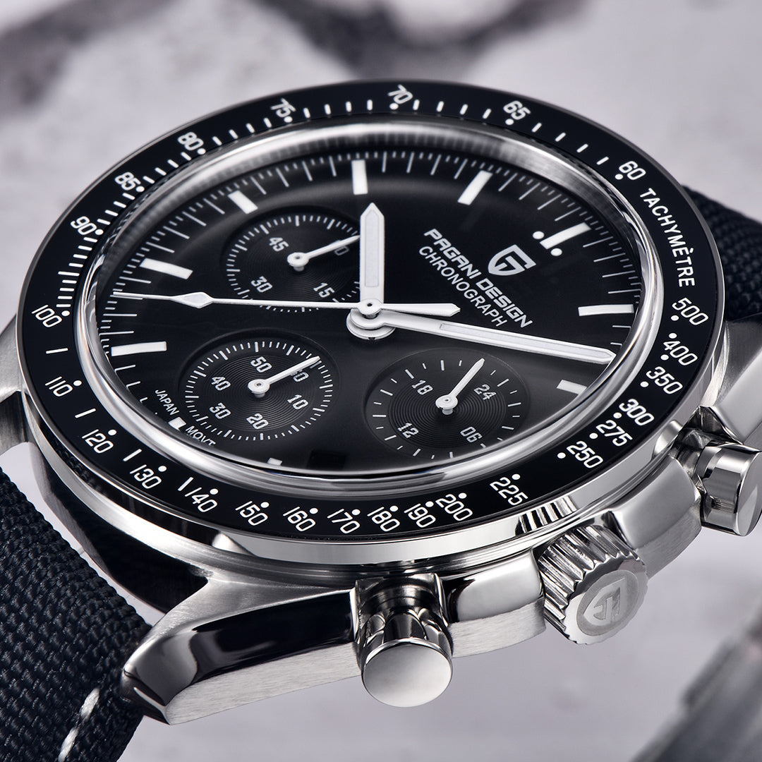 PAGANI DESIGN PD1701 Men's Quartz Watches 40mm New full Stainless Steel Waterproof Sports Chronometer Wrist Watch Sapphire Dial Glass