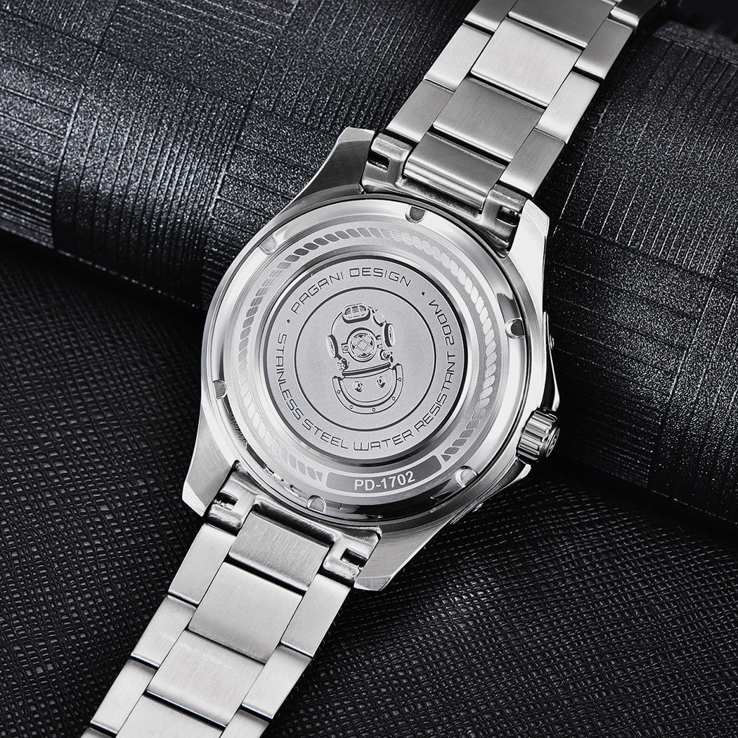 PAGANI DESIGN PD 1702  Men's Automatic Watches 42MM Mechanical Stainless Steel Japanese Movement Self Winding Business Waterproof Wristwatch