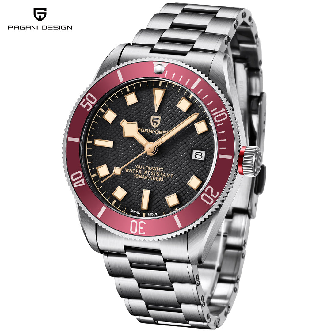 PAGANI DESIGN PD1671 Men's Fully Automatic 42mm NH35A Mechanical Wristwatch Business Men's Waterproof Automatic Watch
