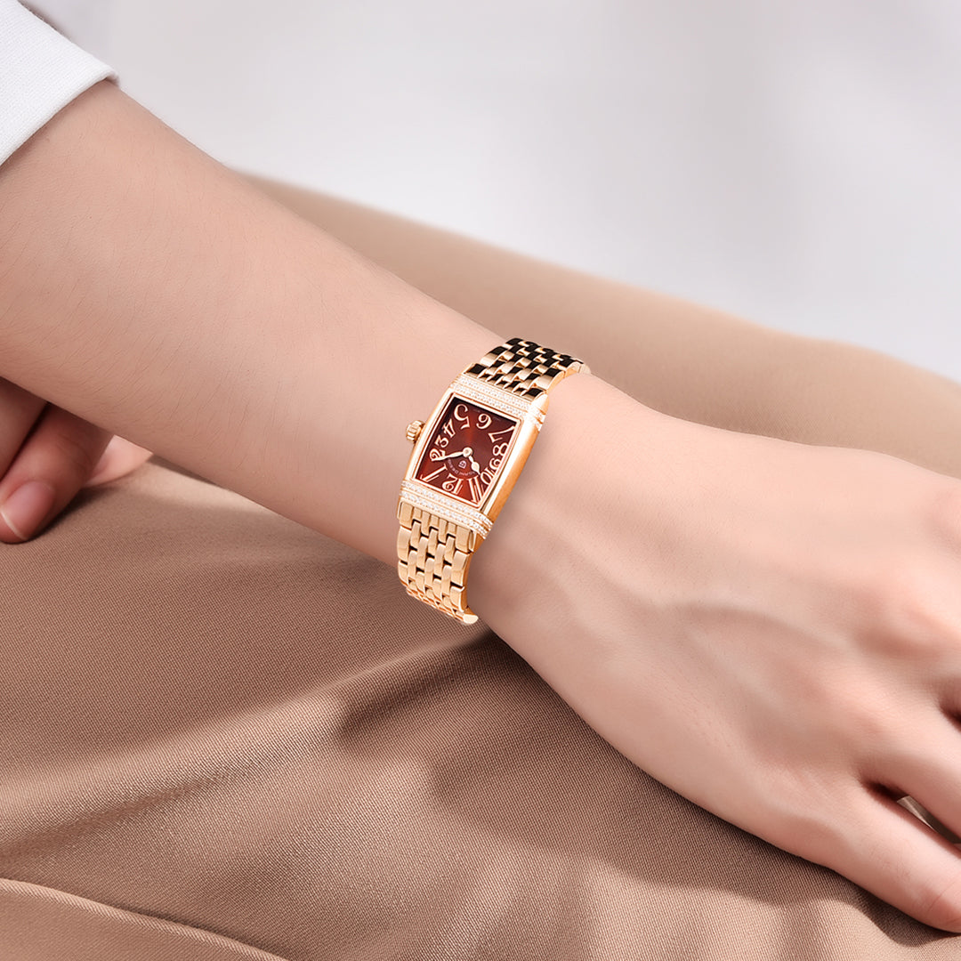 PAGANI DESIGN PD1737L Luxury Women's Watches 22MM Stainless Steel Quartz Wrist Watches for Women Gold Fashion Dress Wristwatches
