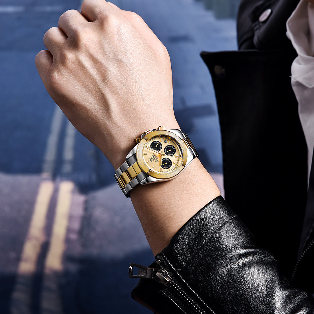 BENYAR BY 5169 New Watches Men Luxury Brand Chronograph Male Sport Watches 40MM Waterproof Stainless Steel Quartz Watch