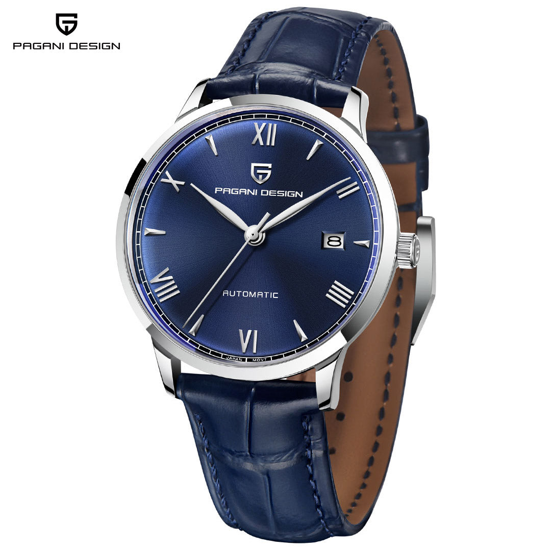 PAGANI DESIGN PD1759 Business Men's Automatic Watches 40mm Leather Watchband Causal Mechanical Wrist Watch for Men Synthetic Sapphire Dial Glass