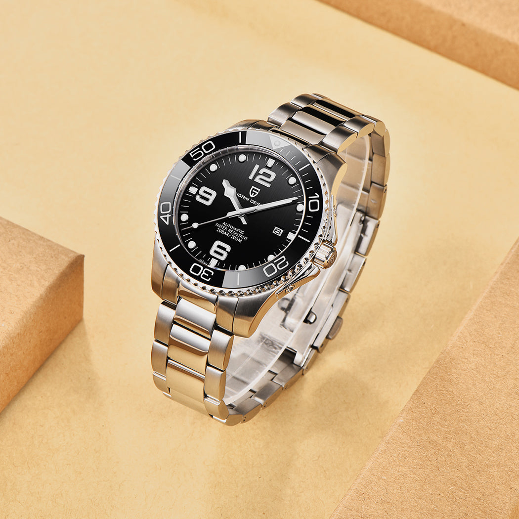 PAGANI DESIGN PD 1702  Men's Automatic Watches 42MM Mechanical Stainless Steel Japanese Movement Self Winding Business Waterproof Wristwatch
