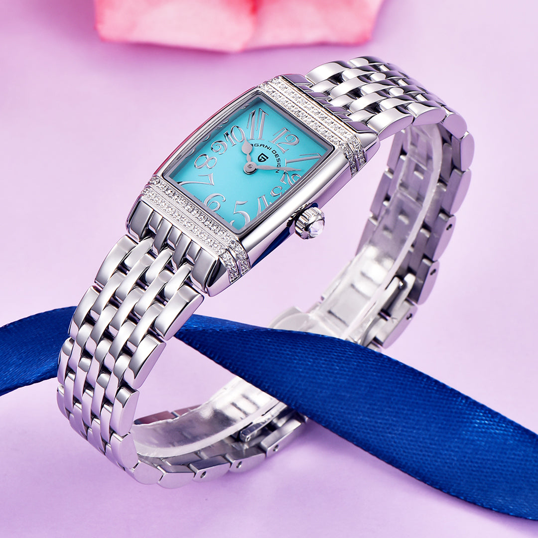 PAGANI DESIGN PD1737L Luxury Women's Watches 22MM Stainless Steel Quartz Wrist Watches for Women Gold Fashion Dress Wristwatches