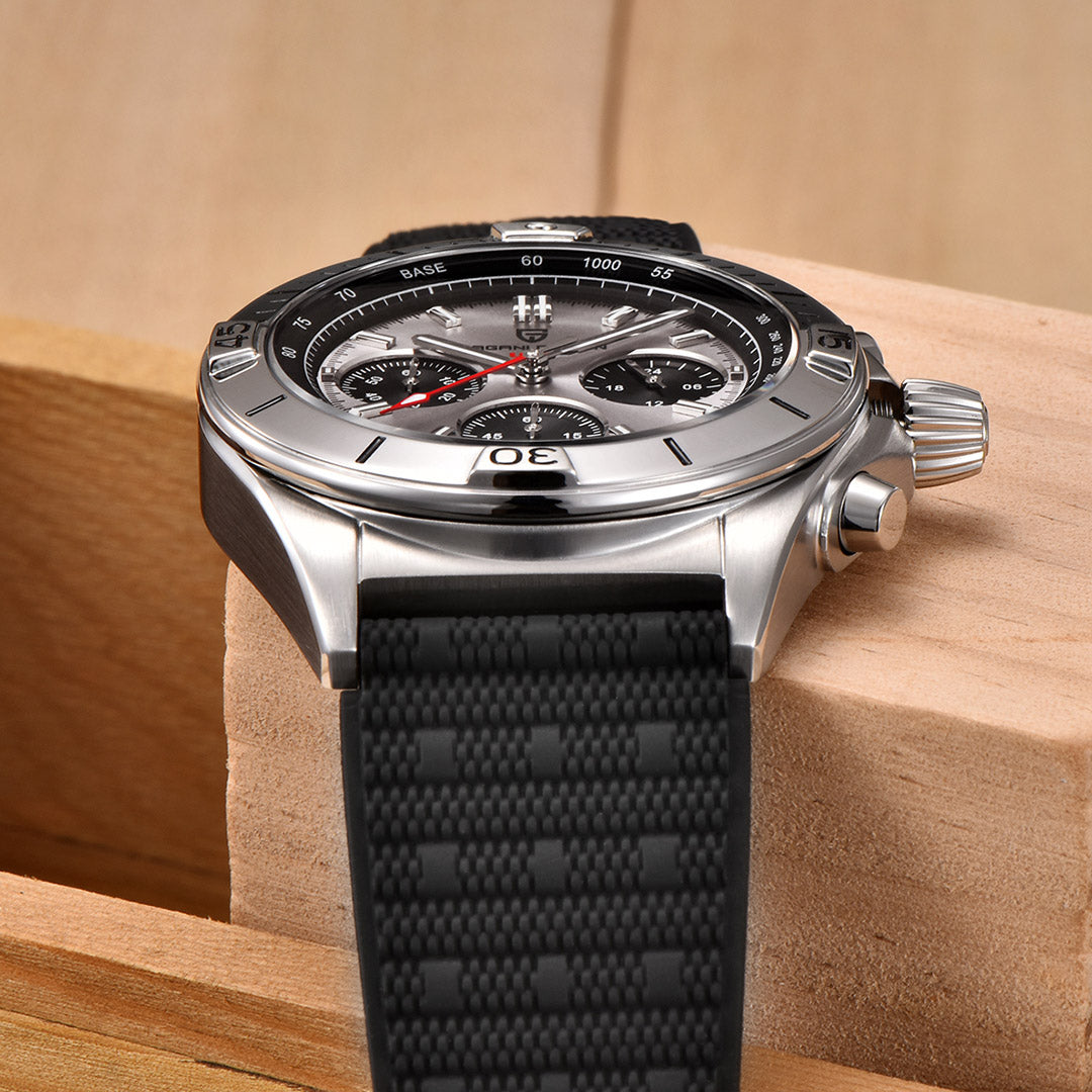 PAGANI DESIGN PD 1705 Men's Quartz Watch 42mm Stainless Steel Waterproof Chronograph Men's Sports Watch