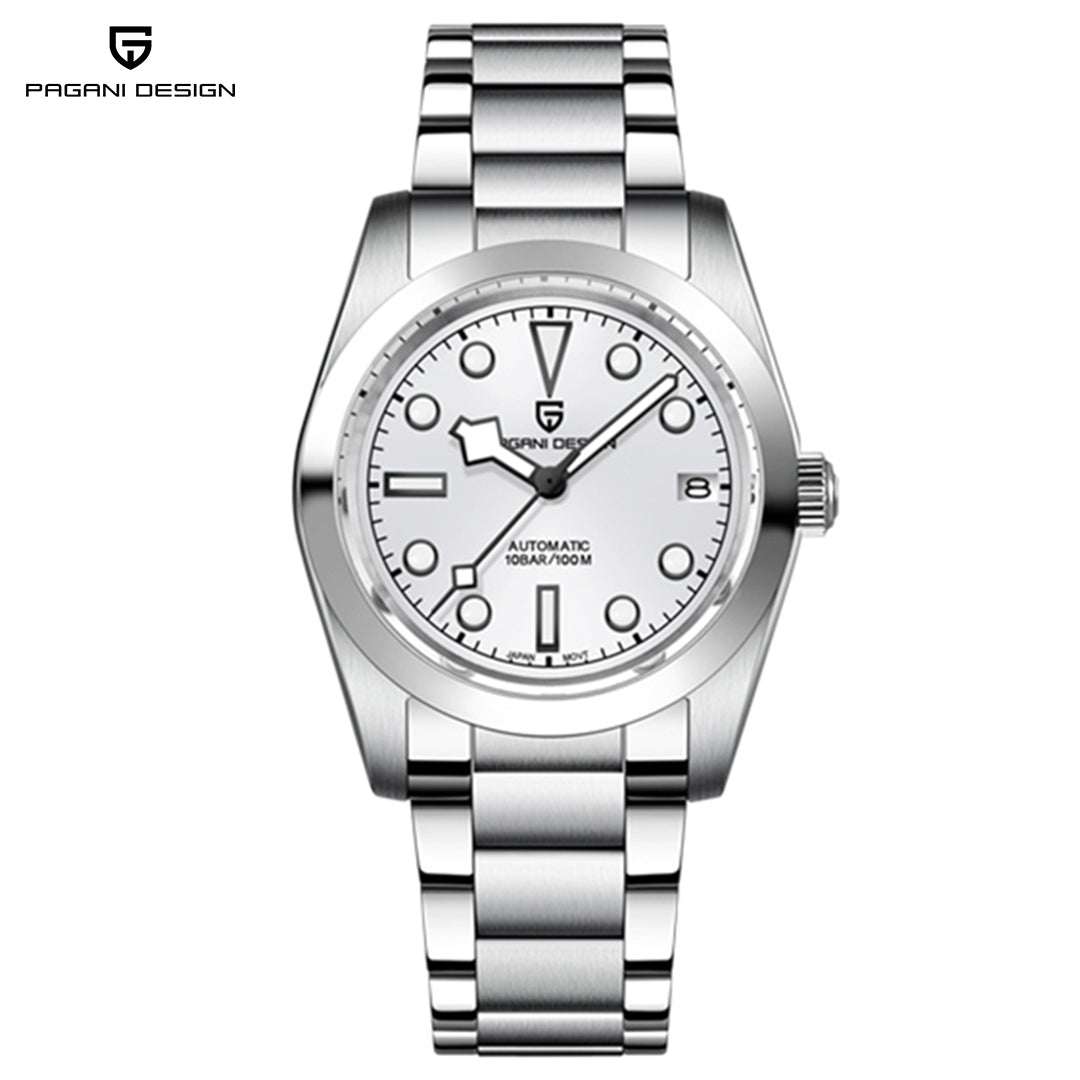 PAGANI DESIGN PD 1716 Men's  Automatic Mechanical Watch 36.5mm SEIKO NH35A Movement Stainless Steel Waterproof Wristwatch